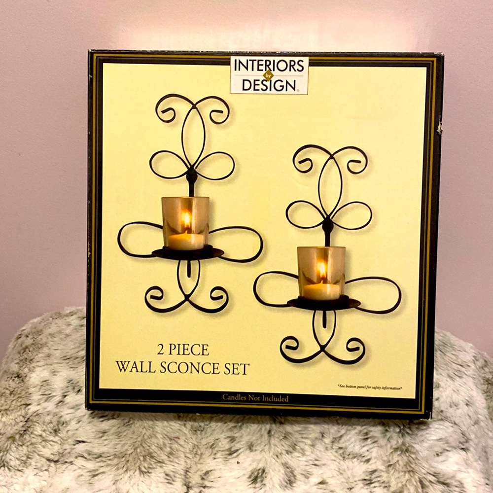 2 piece wall sconce set